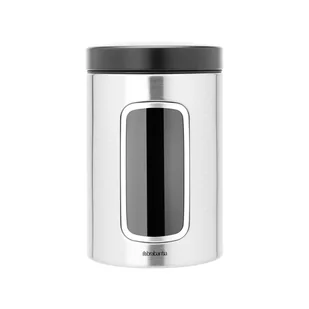 Brabantia Pojemnik z okienkiem ze stali matowej FPP 1,4l srebrno-czarny BR 29-92-47 - Pojemniki kuchenne - miniaturka - grafika 5