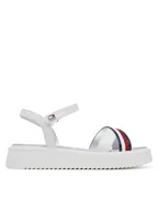 Buty dla dziewczynek - Tommy Hilfiger Sandały Sandal T4A2-33799-0273 S Biały - miniaturka - grafika 1