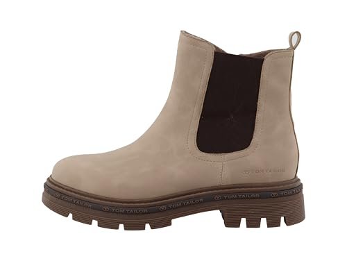 Tom Tailor Damskie 8490120009 modne kozaki, dkcream, 40 EU, dkcream, 40 EU