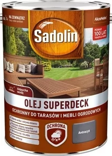 Olej Sadolin Superdeck antracyt 5l - Farby i impregnaty do drewna - miniaturka - grafika 1