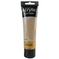 Farby i media malarskie - Farba akrylowa Premium, 100 ml, złota - miniaturka - grafika 1