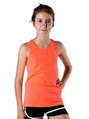 Koszulki dla dziewczynek - Podkoszulka dziewczęca bokserka bawełniana neonowy pomarańcz 122-128 YOCLUB - miniaturka - grafika 1