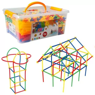 Askato Klocki słomki 600 elementów 110127 - Klocki - miniaturka - grafika 1