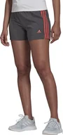 Spodnie sportowe damskie - Adidas Spodenki adidas Essentials Slim 3 Stripes Shorts HD1810 HD1810 szary XS - miniaturka - grafika 1