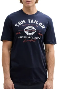 Koszulka Męska Tom Tailor 1037735 Granatowa L - Koszulki męskie - miniaturka - grafika 1