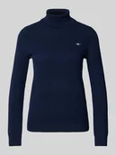 Swetry damskie - Golf o kroju regular fit z mieszanki wełny model ‘Extrafine’ - miniaturka - grafika 1