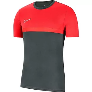 Nike Unisex Kids Academy Pro Top Ss Top Szary Antracyt/jasny szkarłatny/jasny szkarłatny/(biały) M - Koszulki i topy damskie - miniaturka - grafika 1