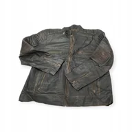 Kurtki męskie - Skórzana kurtka męska czarna REAL LEATHER XL - miniaturka - grafika 1