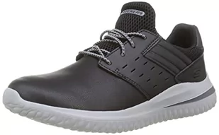 Skechers Męskie trampki Delson 3.0 Ezra, Czarna skóra, 45 EU - Trampki męskie - miniaturka - grafika 1