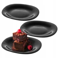 Talerze - Talerz deserowy Vetriolo 21 cm, czarny 3 szt. - miniaturka - grafika 1