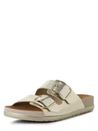 Sandały damskie - Tamaris Skórzane sandały Kobiety skóra złoty jednolity, 37 - miniaturka - grafika 1