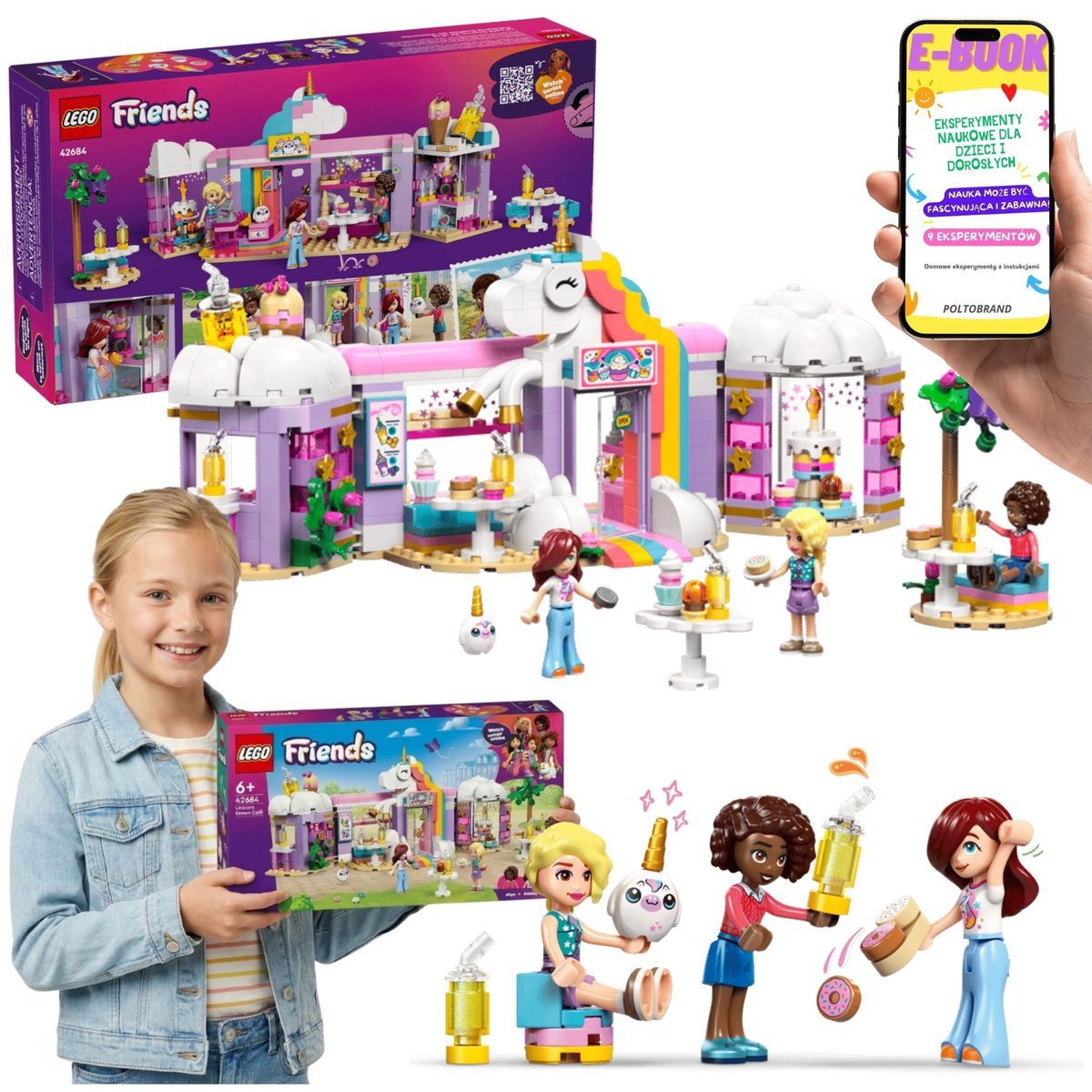 LEGO FRIENDS 42684 Jednorożcowa Kawiarnia Prezent Dla Dziewczynki + E-BOOK