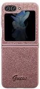 Etui i futerały do telefonów - Etui plecki Guess Glitter Script do Samsung Galaxy Z Flip 5 Pink (3666339173999) - miniaturka - grafika 1