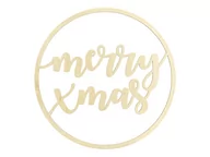 Ozdoby bożonarodzeniowe - Party Deco Zawieszka drewniane Merry Xmas - 1 szt. ZDD3-100 - miniaturka - grafika 1