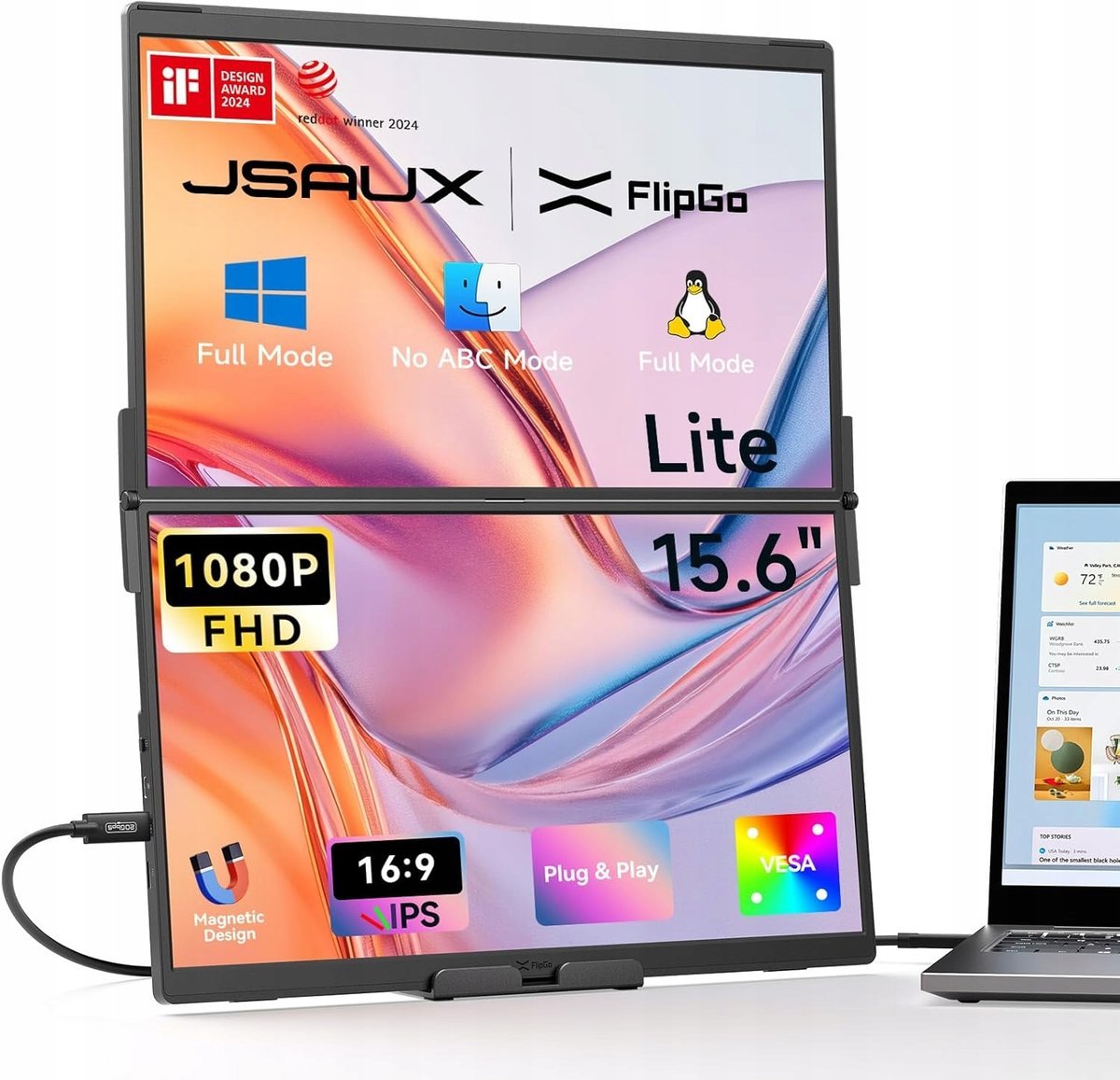 JSAUX FlipGo PM0207 Lite monitor przenośny 15,6