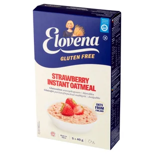Elovena - Owsianka błyskawiczna z truskawkami bez glutenu - Płatki śniadaniowe i musli - miniaturka - grafika 1