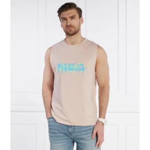 HUGO Tank top Dopical | Relaxed fit - Koszulki męskie - miniaturka - grafika 1