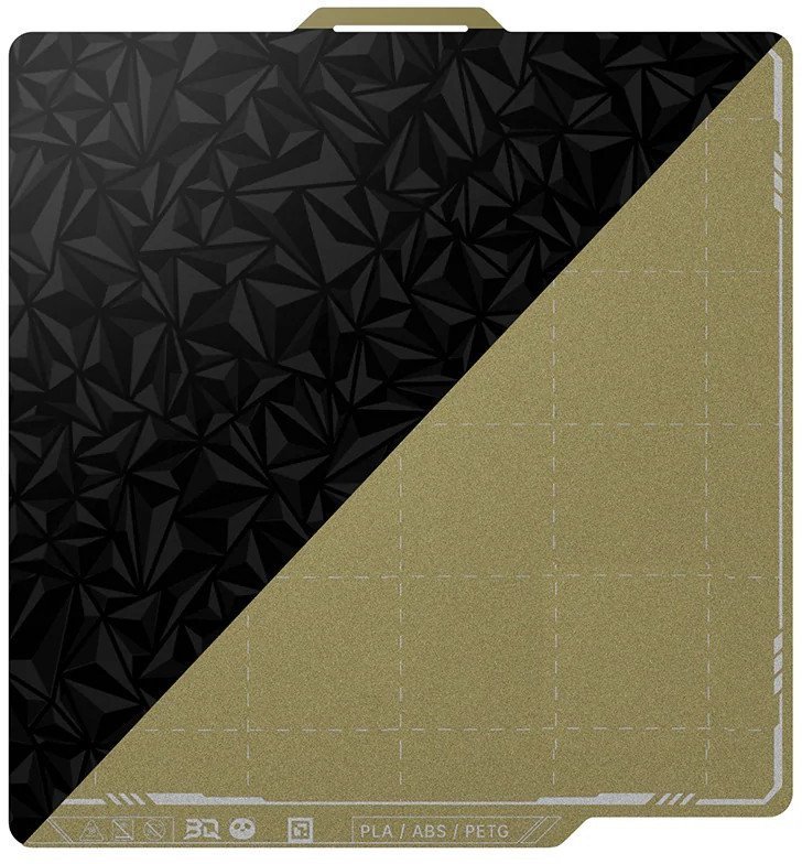 BIQU Panda Textured PEI x Smooth PEO - dwustronna magnetyczna nakładka - do drukarek Bambu Lab P1, X1 i A1 - 257x257mm} BTT-26951