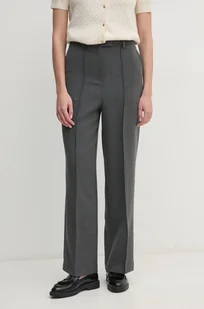 Tommy Hilfiger spodnie damskie kolor szary proste medium waist WW0WW43875 - Spodnie sportowe damskie - miniaturka - grafika 1