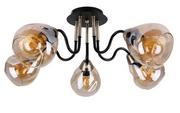 Lampy sufitowe - Candellux Lampa sufitowa czarno/złota dymiona 5xE27 Unica 33-00880 35-00897 - miniaturka - grafika 1