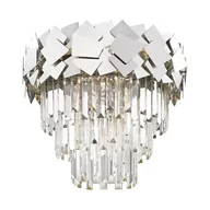 Lampy sufitowe - Zuma Line Szklana LAMPA sufitowa QUASAR C0506-05A-B5AC okrągła OPRAWA glamour PLAFON crystals srebrny przezroczysty - miniaturka - grafika 1