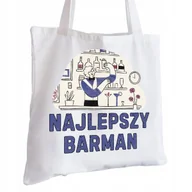 Torby i wózki na zakupy - Torba Bawełniana biała dla Barmana Na Prezent ekologiczna Trwały Nadruk - miniaturka - grafika 1