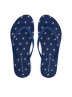 Klapki i japonki damskie - Tommy Hilfiger Japonki Repeat Logo Platform FW0FW09199 Granatowy - miniaturka - grafika 1