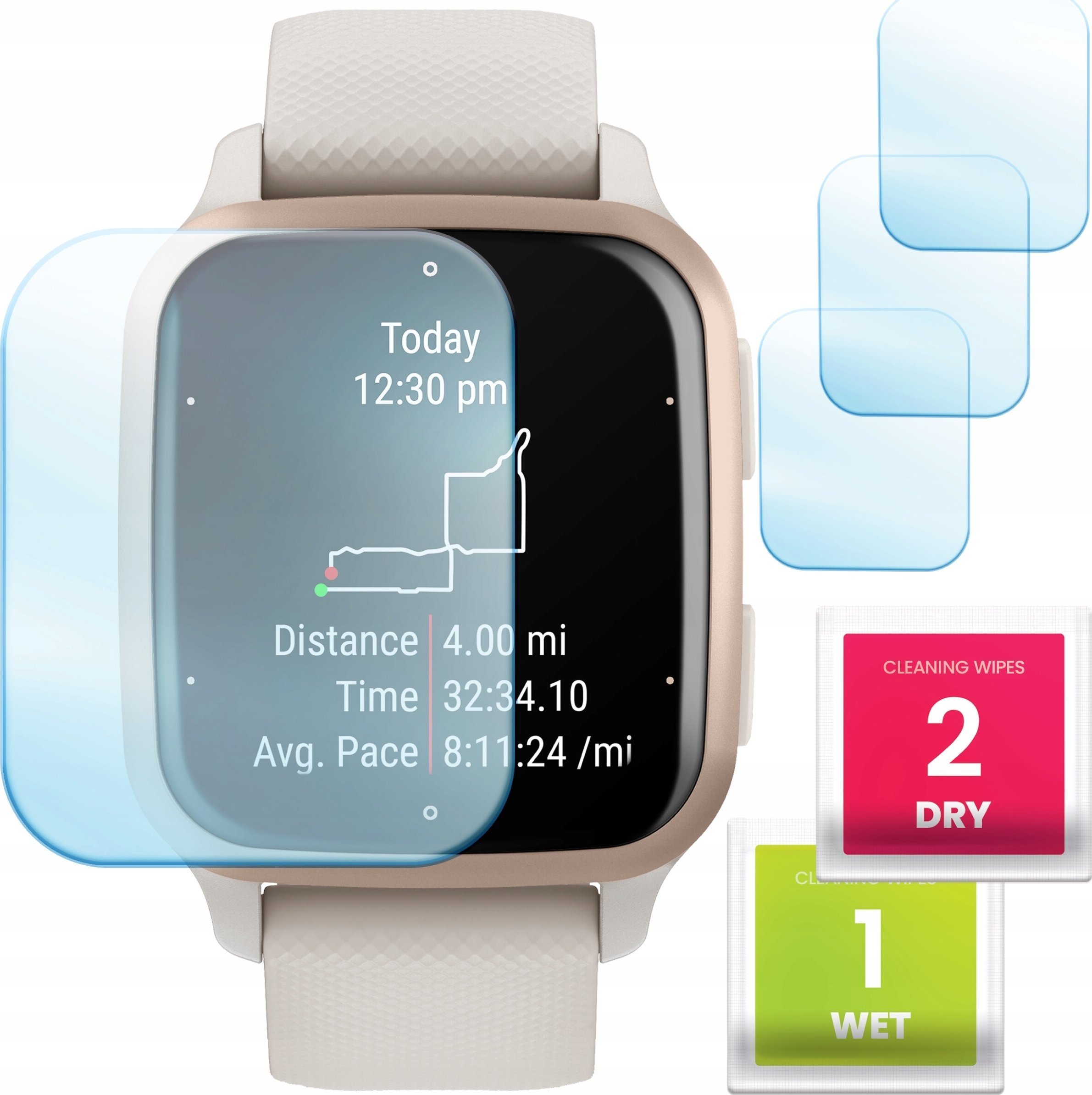 Hello Case 3-PAK Szkło Hybrydowe do Garmin Venu Sq 2 Szybka, Szkiełko, Ochronne