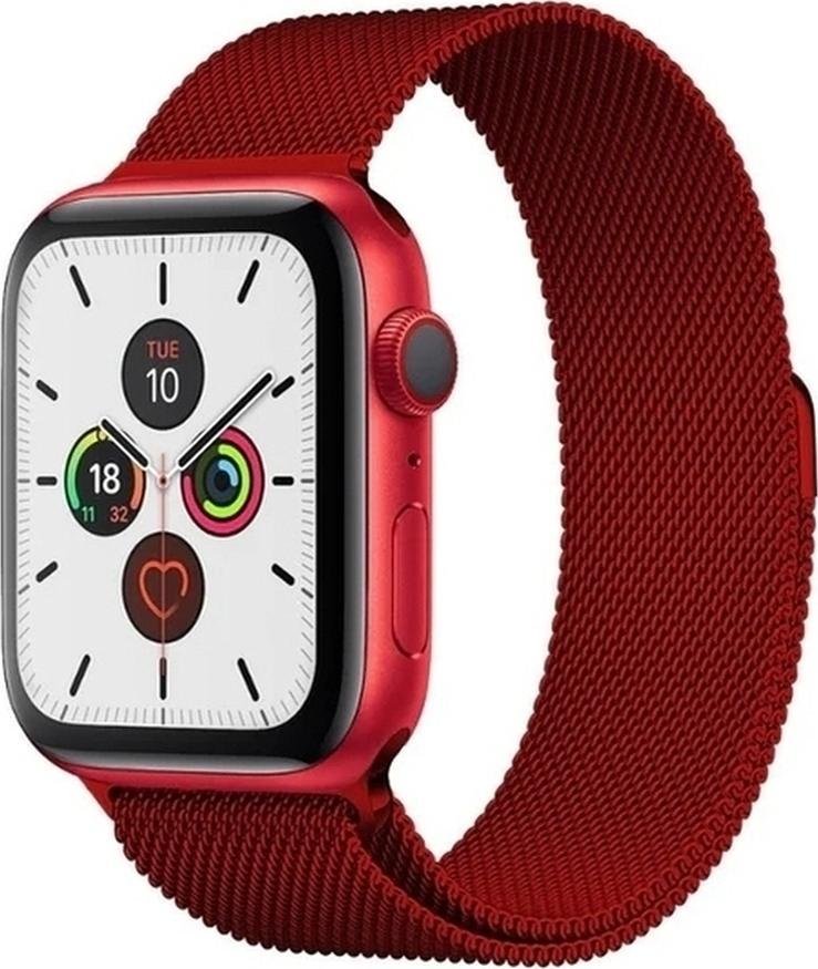 Hurtel Magnetic Strap pasek do Watch 7 45mm magnetyczna opaska bransoleta bransoletka czerwony