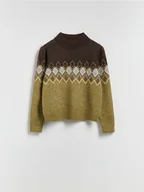 Swetry damskie - Reserved - Sweter w romby - wielobarwny - miniaturka - grafika 1