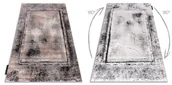Dywany - Dywan DE LUXE nowoczesny 634 Ramka vintage przecierany - Strukturalny szary / różowy 240x340 cm - miniaturka - grafika 1