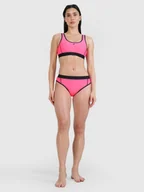 Stroje kąpielowe - 4F Dół od bikini damski - różowy L - miniaturka - grafika 1