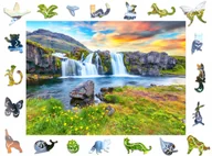 Puzzle - Puzzle Drewniane Premium 3D Układanka Dla Dorosłych Wodospad Krajobraz Duże Adawoo - Idealne Na Prezent Na Święta, Urodziny, Imieniny, Walentynki - miniaturka - grafika 1
