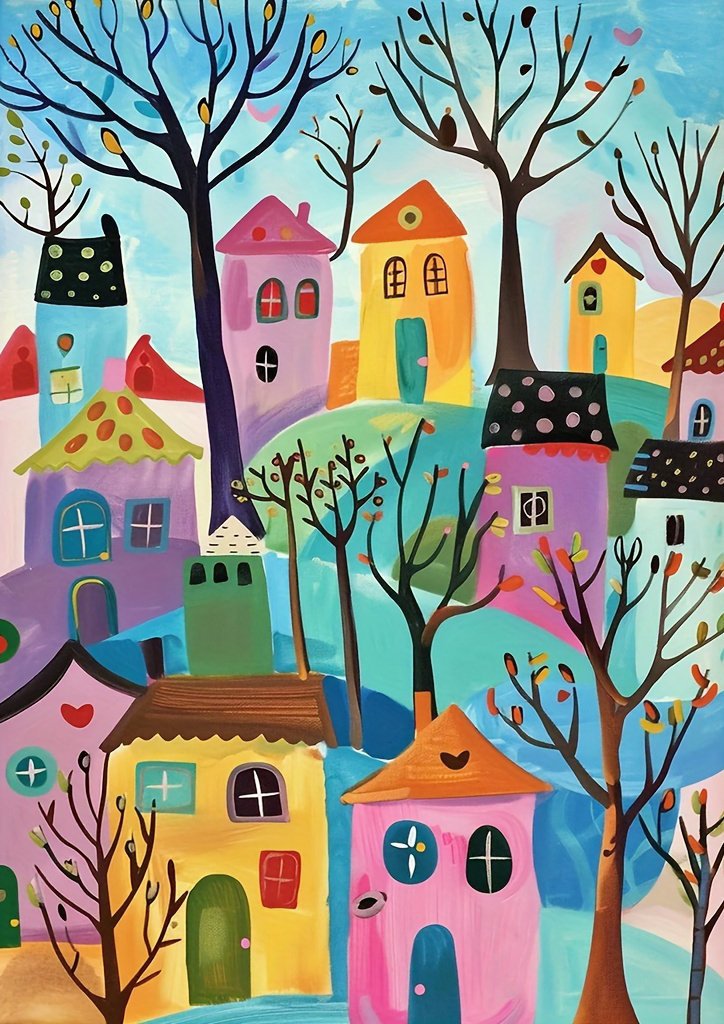 Mozaika diamentowa domki 2