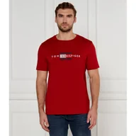 Koszulki męskie - Tommy Hilfiger T-shirt FLAG EMBRO Regular Fit - miniaturka - grafika 1
