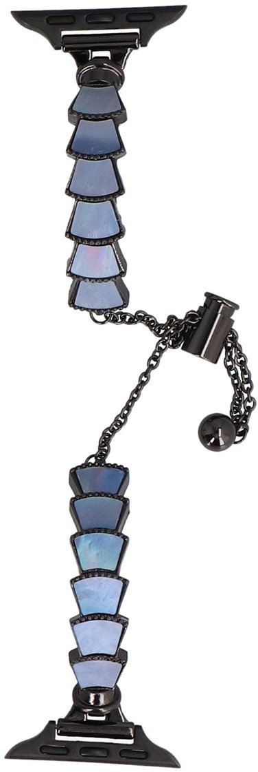 GlacierX bransoleta do smartwatcha Slider Clasp Tidal Arc Bracelet Stormy Blue do Apple Watch 38/40/41mm Czarno-Niebieska