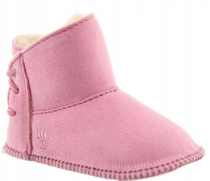 BEARPAW RÓŻOWE ŚNIEGOWCE WSUWANE Z LOGO 20 1SNP