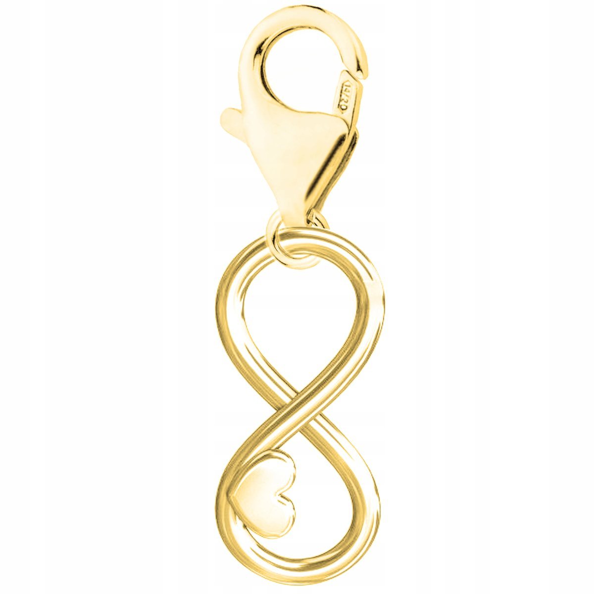 Zawieszka złota wisząca Nieskończoność srebro 925