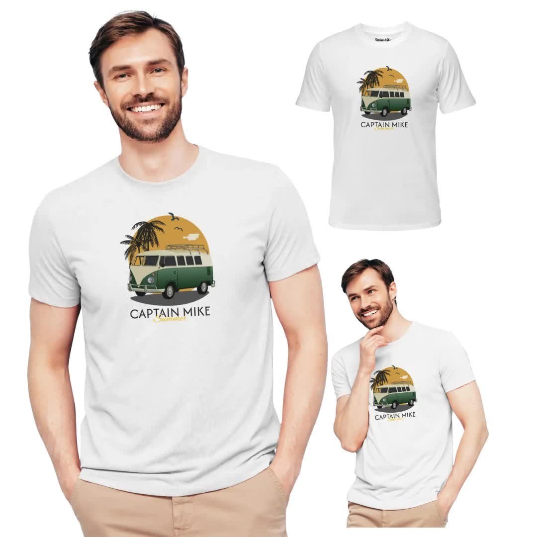 Koszulka męska BAWEŁNA TURECKA T-shirt BUS Captain Mike XXL