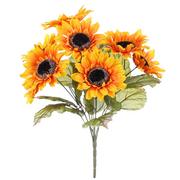 Sztuczne kwiaty - Słoneczniki w bukiecie, 8 kwiatów, 40 x 43 cm - miniaturka - grafika 1