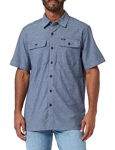 Lee Męska koszula robocza, Washed Blue, rozmiar S, niebieski, S - Koszule męskie - miniaturka - grafika 1