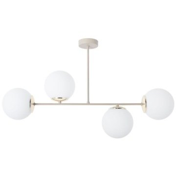 Lampa Wisząca Sufitowa Żyrandol Kaszmirowy Białe Kule Do Salonu Kuchni