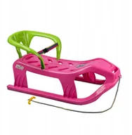Sanki i ślizgacze - Sanki z Oparciem dla Dzieci Plastikowe Różowe Solidne MARMAT 50 kg - miniaturka - grafika 1
