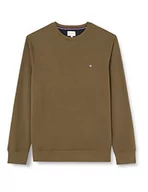Bluzy męskie - GANT Męska bluza Reg Shield C-Neck Sweat, Racing Green, L - miniaturka - grafika 1