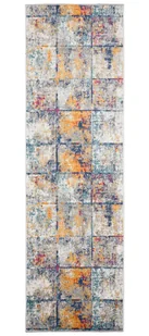 Szaro-kolorowy chodnik w nowoczesną kratkę W7-N50 - Wycieraczki Szaro-kolorowy chodnik w nowoczesną kratkę W7-N50 - Wycieraczki - miniaturka - grafika 1