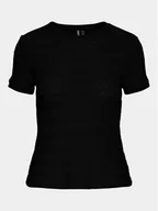 Koszulki i topy damskie - Pieces T-Shirt Agda 17148867 Czarny Loose Fit - miniaturka - grafika 1