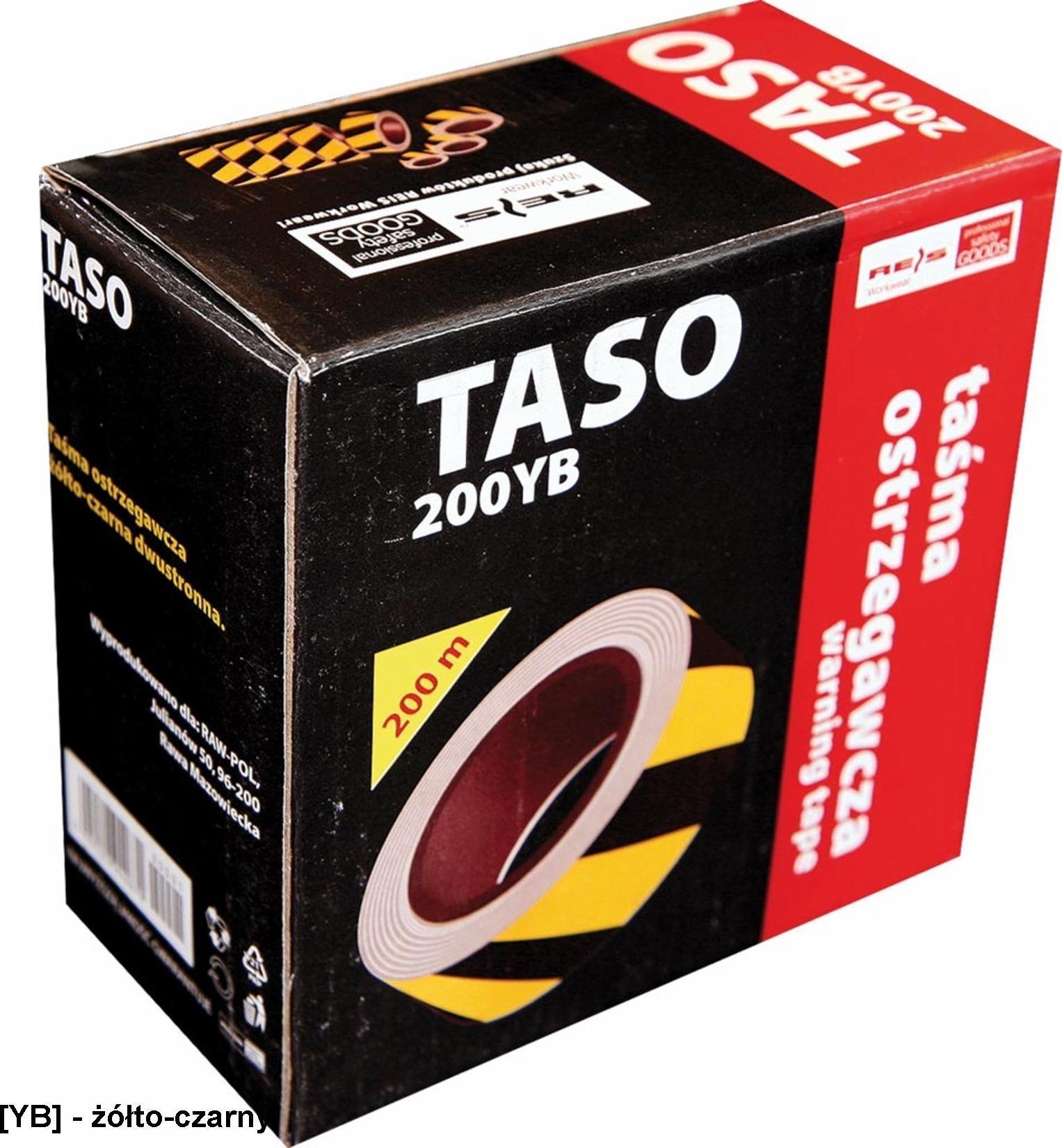 R.E.I.S. TASO200 YB/CW - TAŚMA OSTRZEGAWCZA - czerwono-biały
