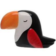 Figurki dekoracyjne - Skarbonka Tukan czerwony/czarny - miniaturka - grafika 1