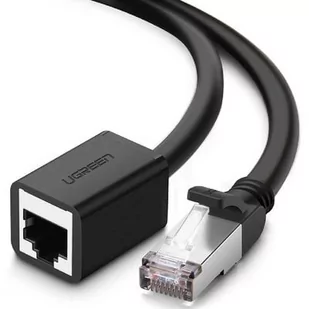 Ugreen Kabel sieciowy UGREEN przedłużacz Ethernet RJ45 Cat 6 FTP z metalową wtyczną 3m czarny UGR262BLK - Kable miedziane - miniaturka - grafika 3