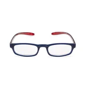 Etui na dokumenty i karty - Contacta, Hug, okulary do czytania dla mężczyzn i kobiet, okulary szyi, wydłużone i zakrzywione pręty, niebieski kolor z czerwonym prętem, dioptrii +3,00, opakowanie z etui na okulary, 19g - miniaturka - grafika 1